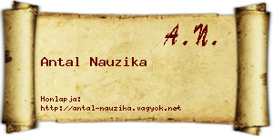 Antal Nauzika névjegykártya